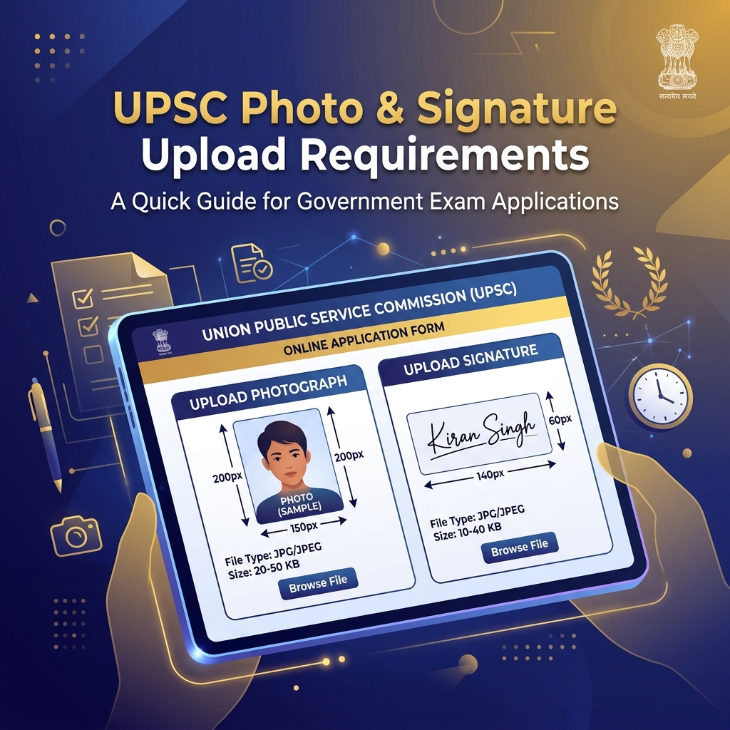 UPSC Photo & Signature Size — Complete Upload Guide (2026)